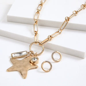 Set De Collar Trazo Dorado Humana