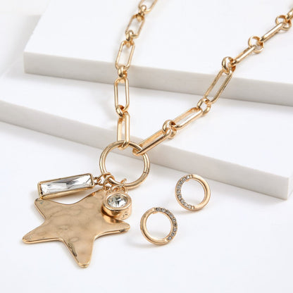 Set De Collar Trazo Dorado Humana