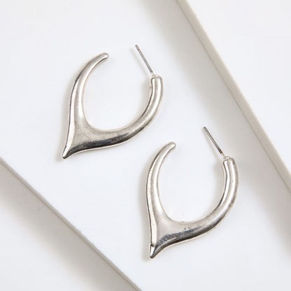 Aros Argollas Uxel Plateado Humana