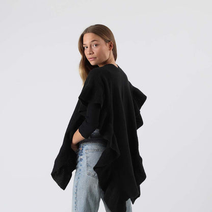 Poncho Vuelos Negro Tatienne