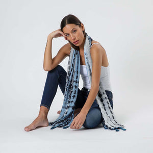 Pañuelo Estampado Aurora Azul Humana