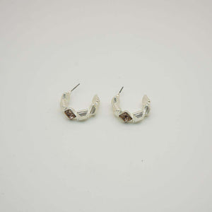 Aros Argolla Retro Atelier 7 Plateados Tatienne