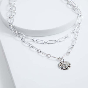 Collar Croto Fluviá Plateado Tatienne
