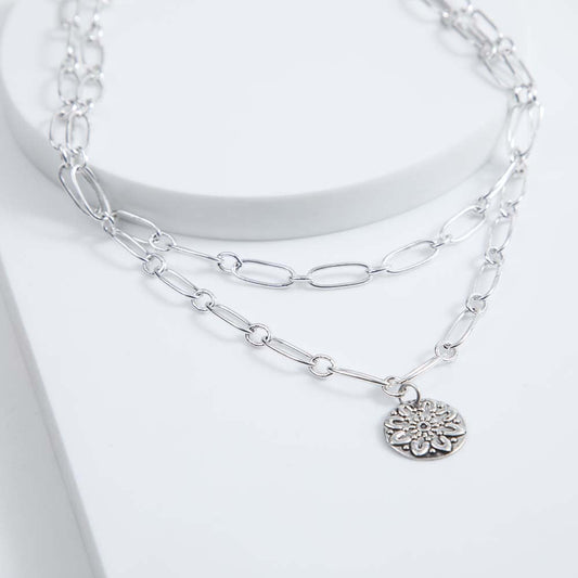 Collar Croto Fluviá Plateado Tatienne