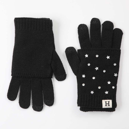 Guante Studs Negro Humana