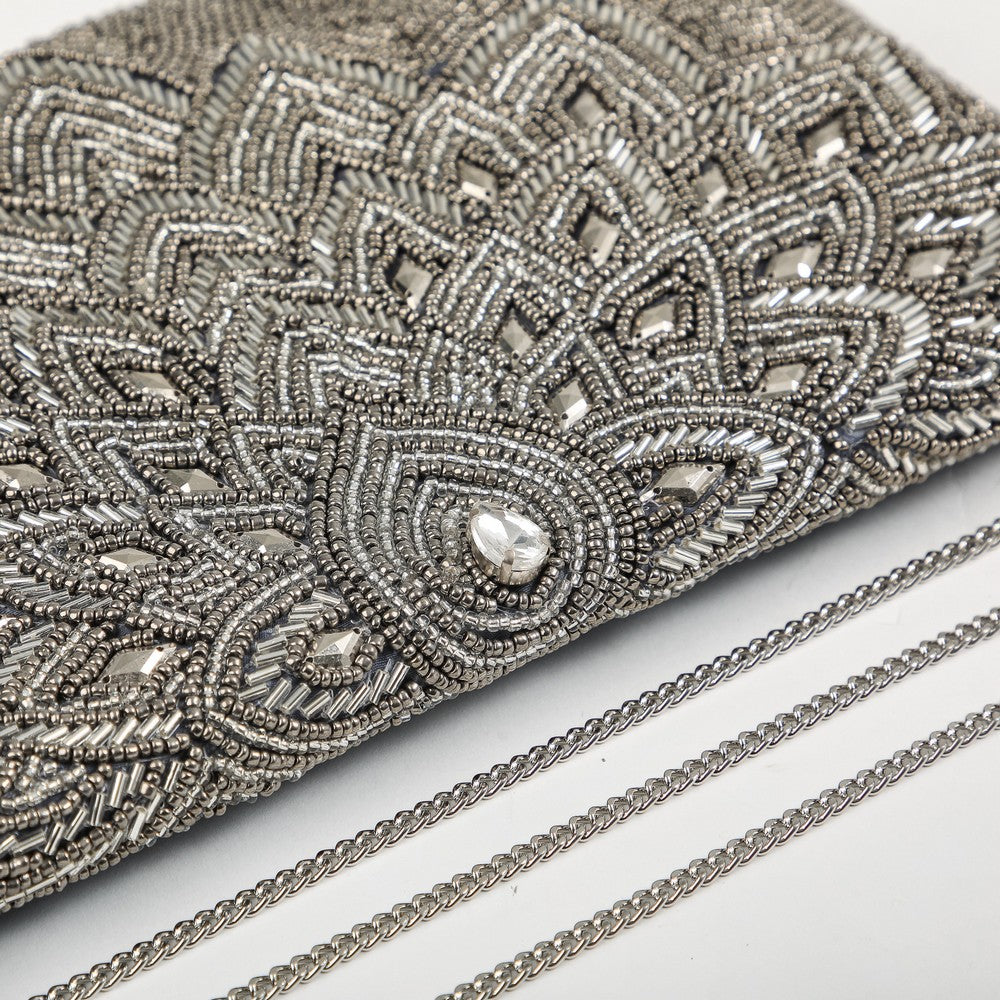 Cartera Clutch Elle Gris Humana