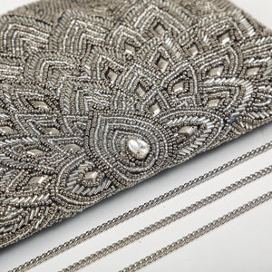 Cartera Clutch Elle Gris Humana