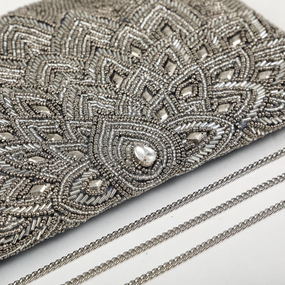 Cartera Clutch Elle Gris Humana