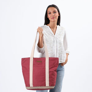 Cartera Hombro Canvas Bermudas Burdeo Tatienne