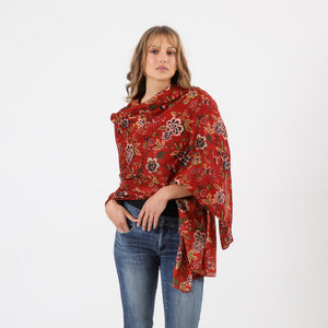 Pañuelo Estampado Damia Rojo Humana