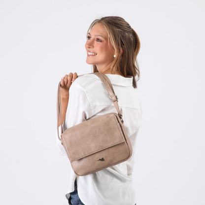 Cartera Bandolera Fiyi Ecocuero Beige Tatienne