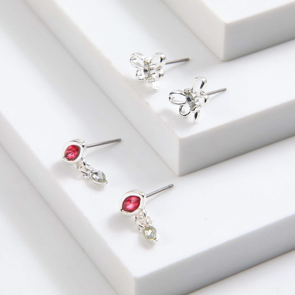 Set De Aros Tara Plateado I-D