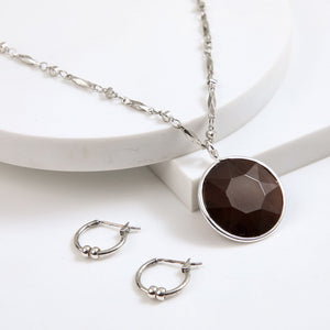 Set De Collar Lux Plateado Humana