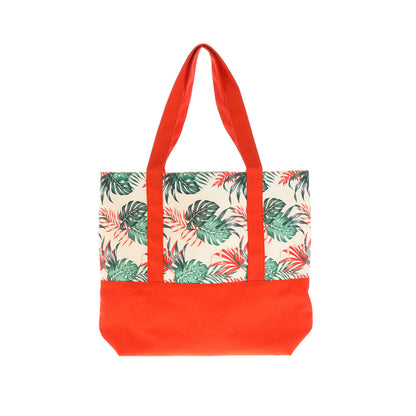Bolso de Playa Rojo Hojas i-D