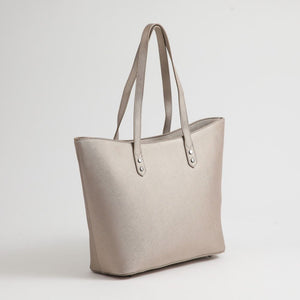 Cartera Tote Reims Ecocuero Beige ID