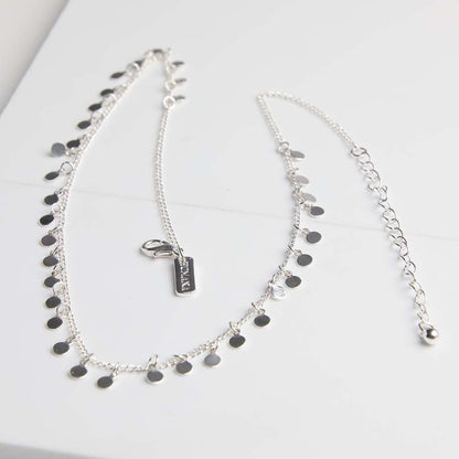 Collar Corto Plateado Essential Coins Humana