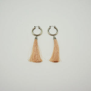 Aros Largos Plateados Botanical Retro Florencia Tatienne