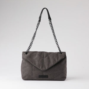 Cartera Hombro Vitta Canvas Gris Humana