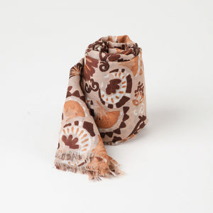 Pañuelo Estampado Amarilis Beige I-D