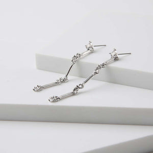 Aros Largo Rain Plateado Humana