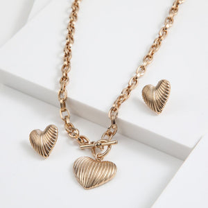 Set de aros y collar Dolores Dorado ID