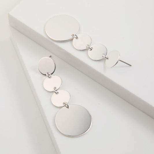 Aros Largo Lena Plateado i-D