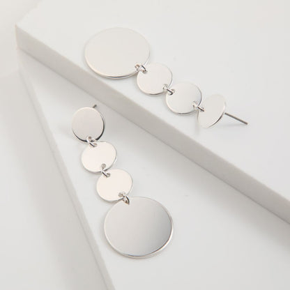 Aros Largo Lena Plateado i-D