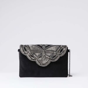 Clutch Border Plateado Tatienne