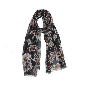 Pañuelo Estampado Paisleys Negro Humana