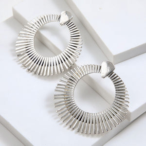 Aros Largos Mirox Plateado Humana