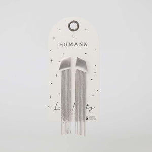 Aros Largo Silver Plateado Humana