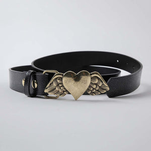 Cinturón Invierno Heart Negro Humana