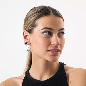 Set Aros Girasol Plateados Humana