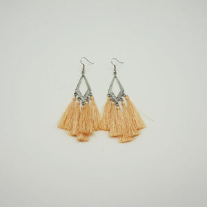 Aros Largos Plateados Botanical Retro London Tatienne