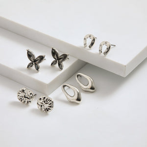 Set De Aros Inga Plateado I-D