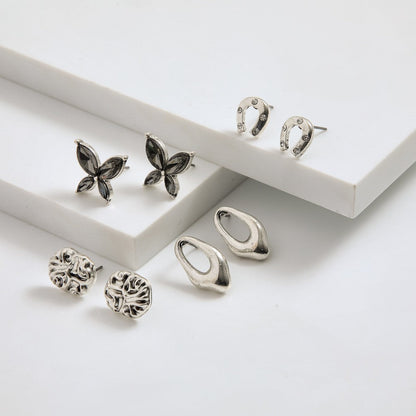 Set De Aros Inga Plateado I-D
