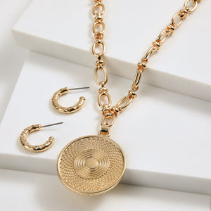 Set De Collar Luz Dorado I-D