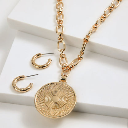 Set De Collar Luz Dorado I-D