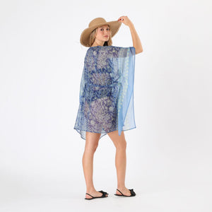 Kimono Sena Estampado floral azul Tatienne