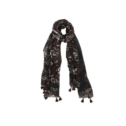 Pañuelo Estampado Floral Negro Humana