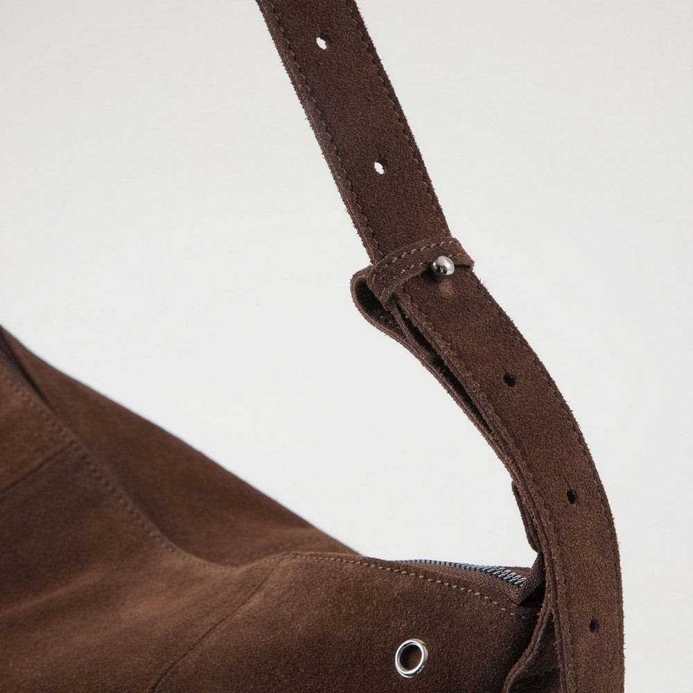Cartera Cruzada Angie Brown Suede Humana