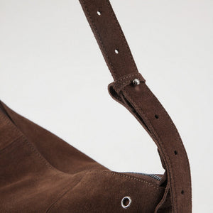Cartera Cruzada Angie Brown Suede Humana