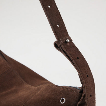 Cartera Cruzada Angie Brown Suede Humana