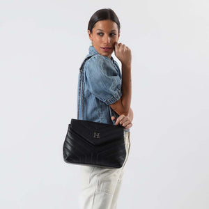Cartera Hombro Padded Negra Humana