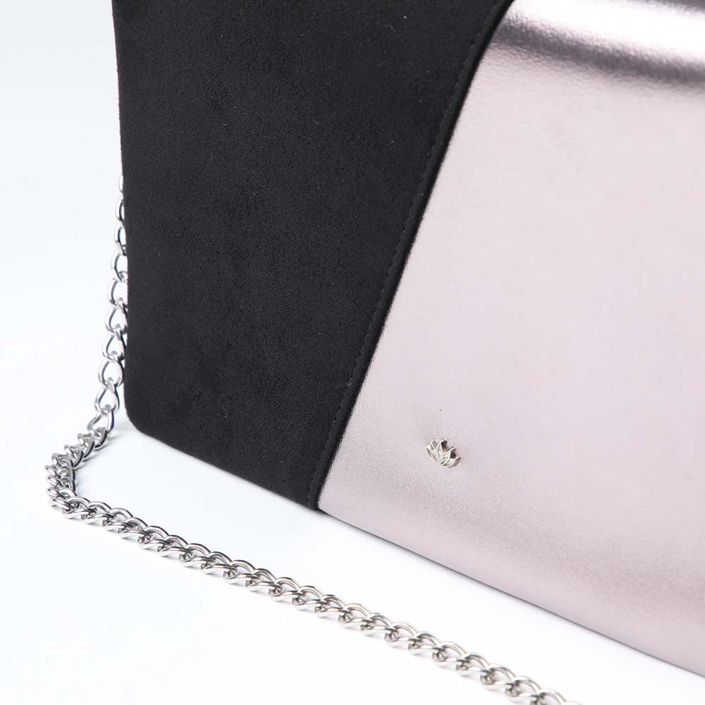 Cartera Cruzada Mia Plateada i-D