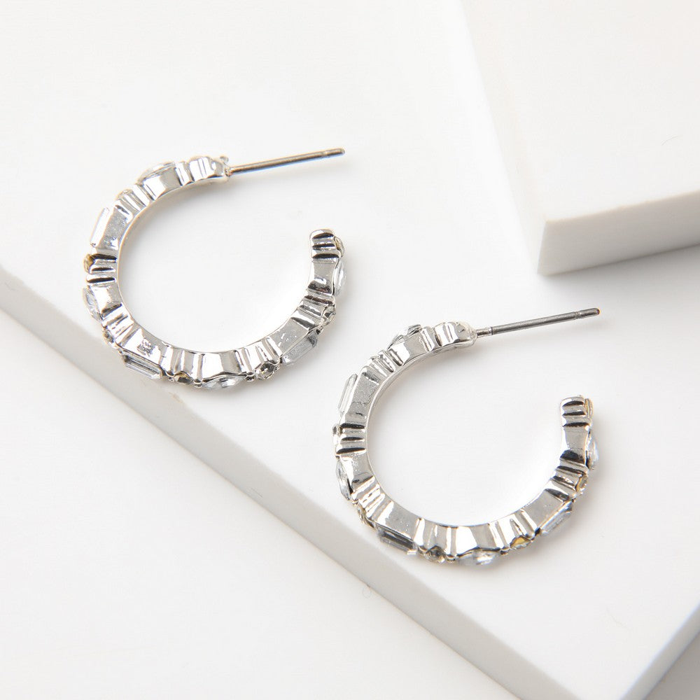 Aros Argollas Perla Plateado Humana