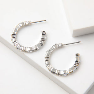 Aros Argollas Perla Plateado Humana