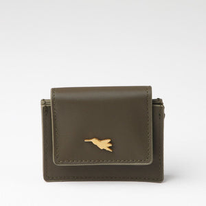 Billetera chica Nils Ecocuero verde Tatienne