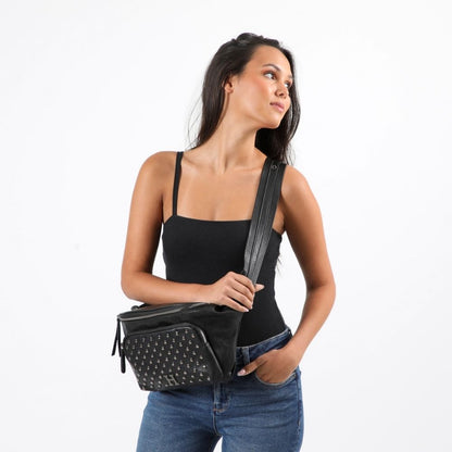 Cartera Banano Anika Negro Humana