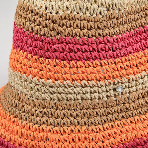 Sombrero Naranjo/Fucsia I-D